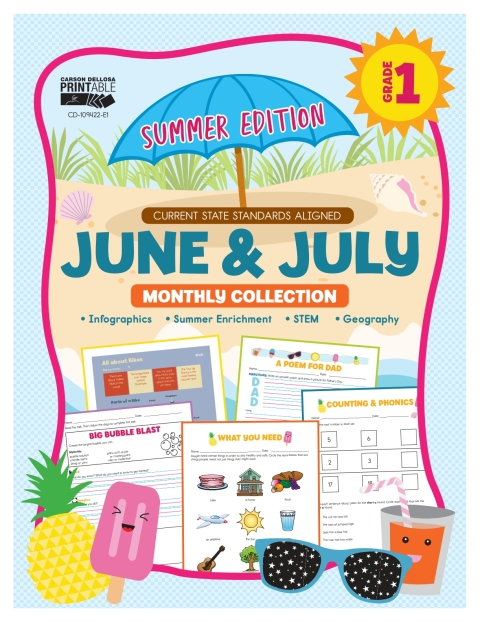 Cover image for book June & July Monthly Collection, Grade 1