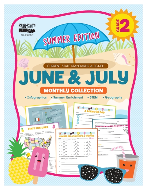 Cover image for book June & July Monthly Collection, Grade 2