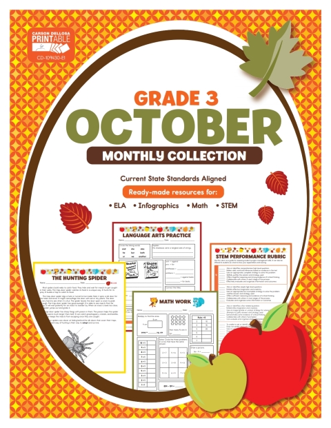 Cover image for book October Monthly Collection, Grade 3