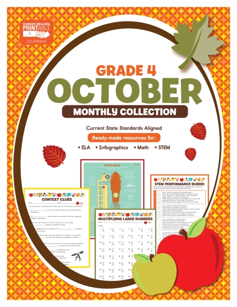 Cover image for book October Monthly Collection, Grade 4