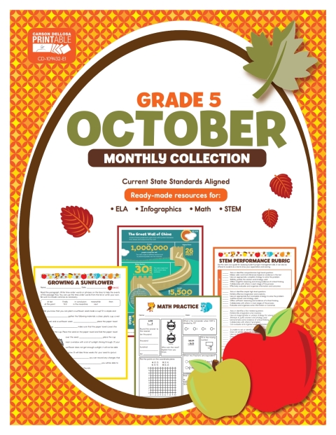 Cover image for book October Monthly Collection, Grade 5