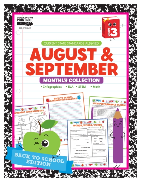 Cover image for book August & September Monthly Collection, Grade 3
