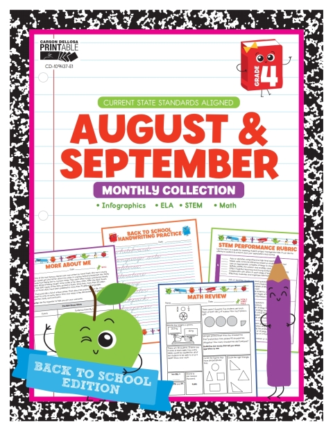Cover image for book August & September Monthly Collection, Grade 4