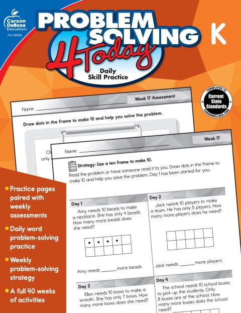 Cover image for book Problem Solving 4 Today, Grade K