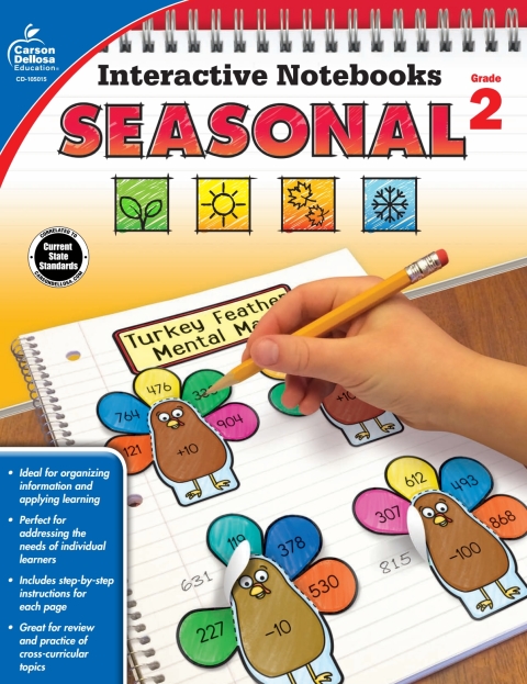 Cover image for book Interactive Notebooks Seasonal, Grade 2