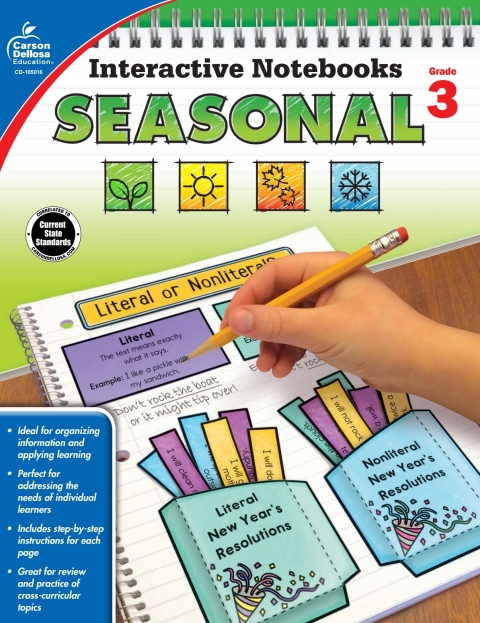 Cover image for book Interactive Notebooks Seasonal, Grade 3