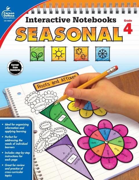 Cover image for book Interactive Notebooks Seasonal, Grade 4