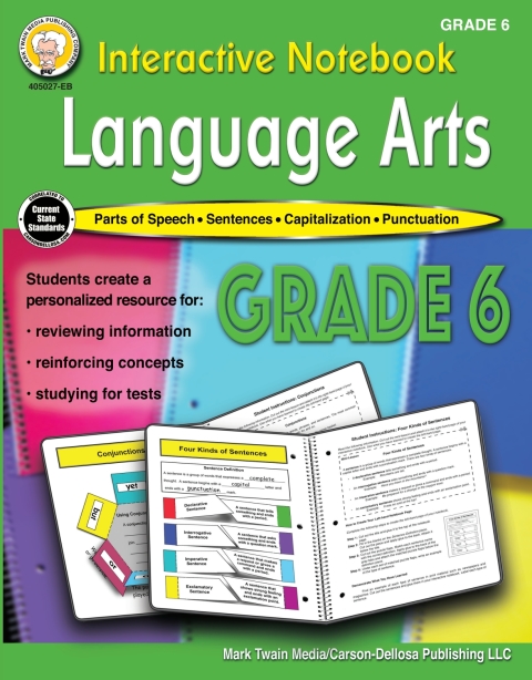 Cover image for book Interactive Notebook: Language Arts Workbook, Grade 6
