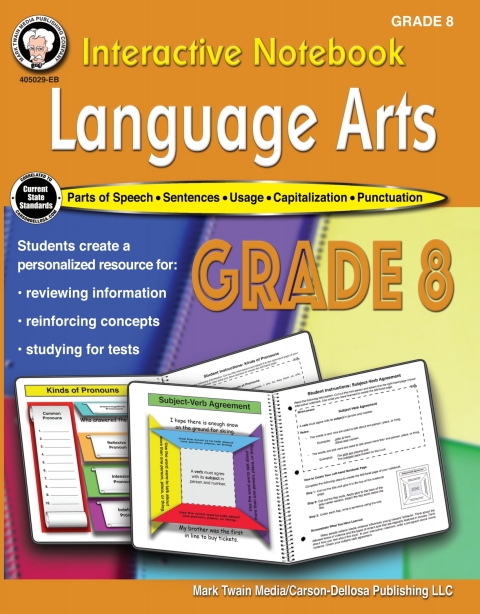 Cover image for book Interactive Notebook: Language Arts Workbook, Grade 8