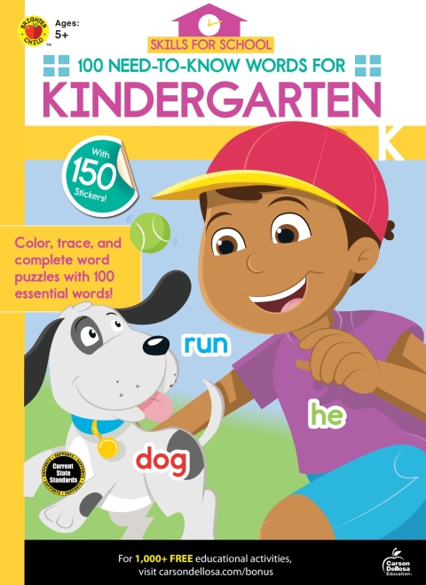 Cover image for book Skills for School 100 Need-to-Know Words for Kindergarten