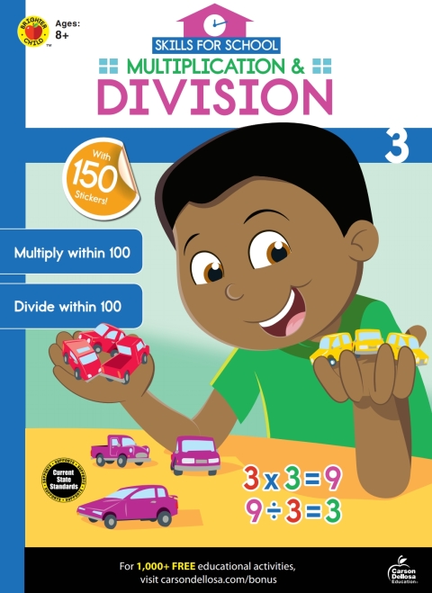 Cover image for book Skills for School Multiplication & Division, Grade 3