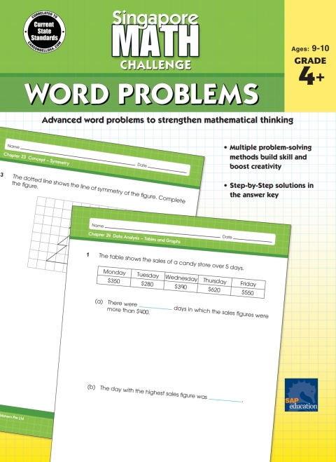 Cover image for book Singapore Math Challenge Word Problems, Grades 4 - 6