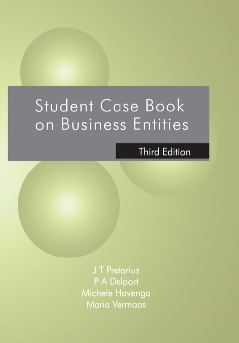 Cover image for book Student Case Book on Business Entities
