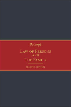 BOBERGS LAW OF PERSONS AND THE FAMILY