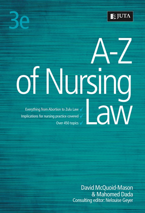 Cover image for book A-Z of Nursing Law