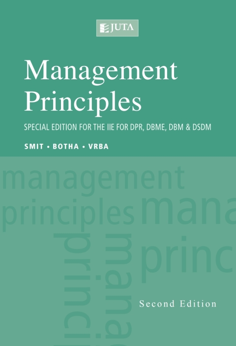 Cover image for book Management Principles Special Edition for the IIE for DPR, DBME, DBM & DSDM