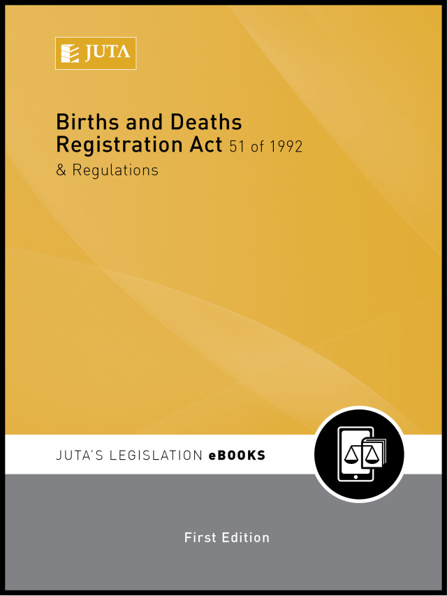 Births and Deaths Registration Act 51 of 1992