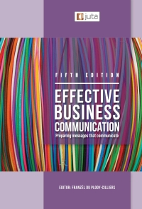 EFFECTIVE BUSINESS COMMUNICATION IN ORGANISATIONS PREPARING MESSAGES THAT COMMUNICATE