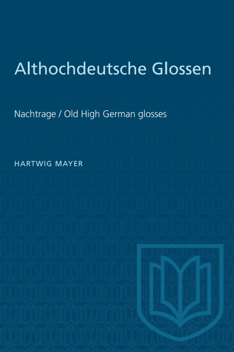 Cover image for book Althochdeutsche Glossen