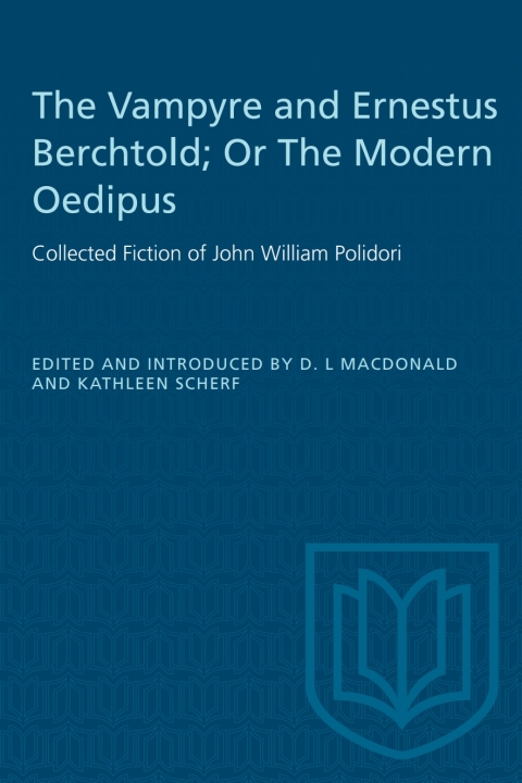 Cover image for book The Vampyre and Ernestus Berchtold; Or The Modern Oedipus