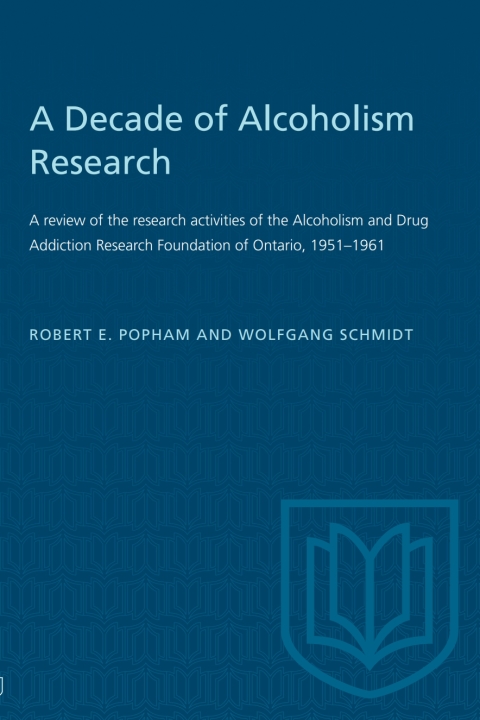 Cover image for book A Decade of Alcoholism Research