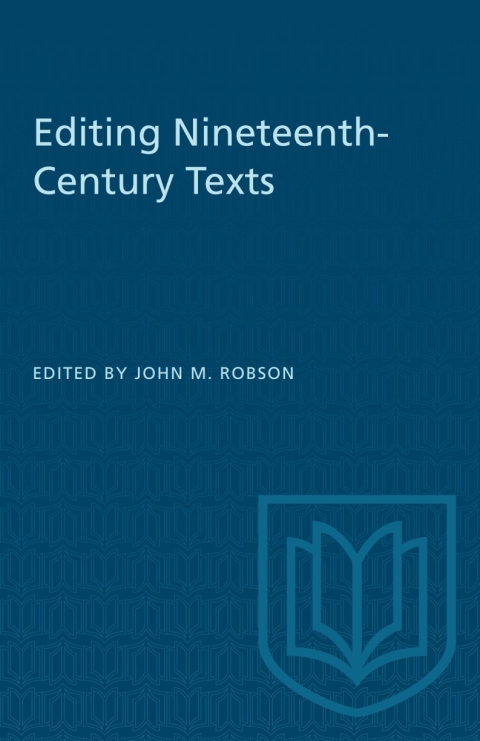 Cover image for book Editing Nineteenth-Century Texts