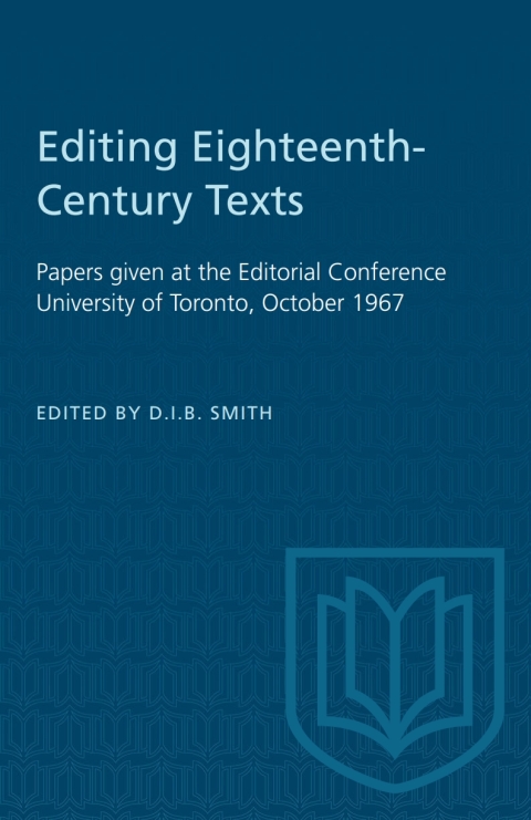 Cover image for book Editing Eighteenth-Century Texts