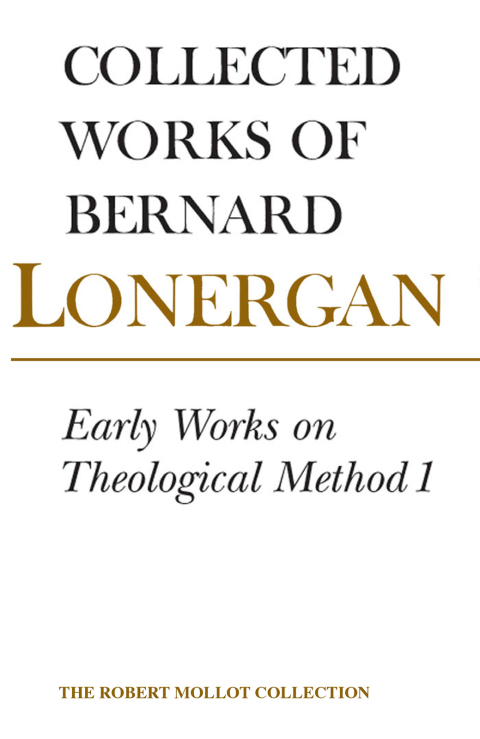 Cover image for book Early Works on Theological Method 1