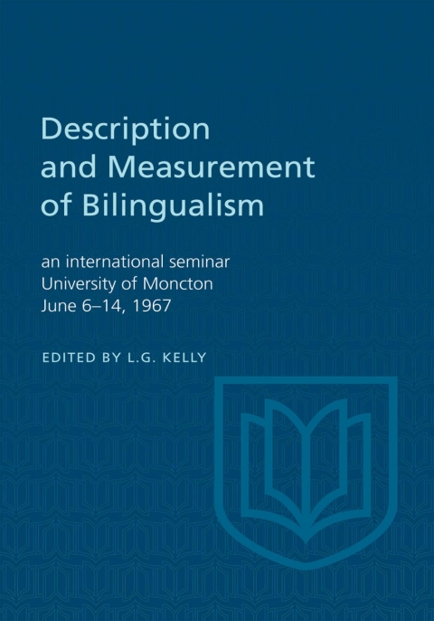 Cover image for book Description and Measurement of Bilingualism