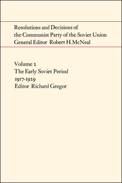 Cover image for book Resolutions and Decisions of the Communist Party of the Soviet Union Volume  2