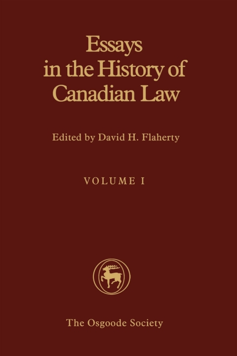 Cover image for book Essays in the History of Canadian Law