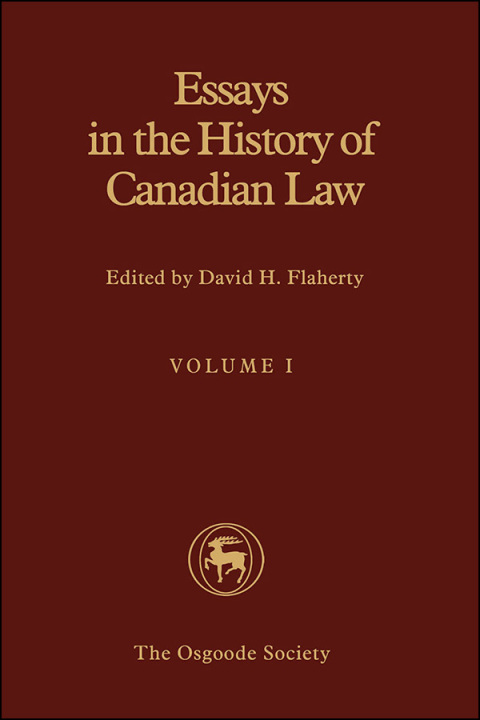 Cover image for book Essays in the History of Canadian Law