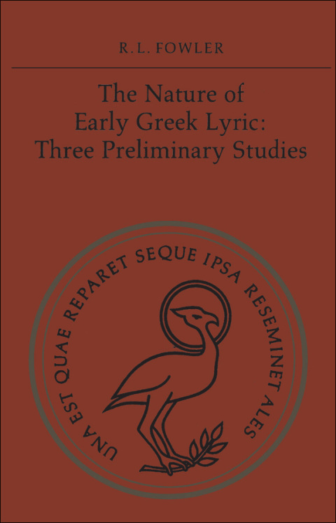 Cover image for book The Nature of Early Greek Lyric