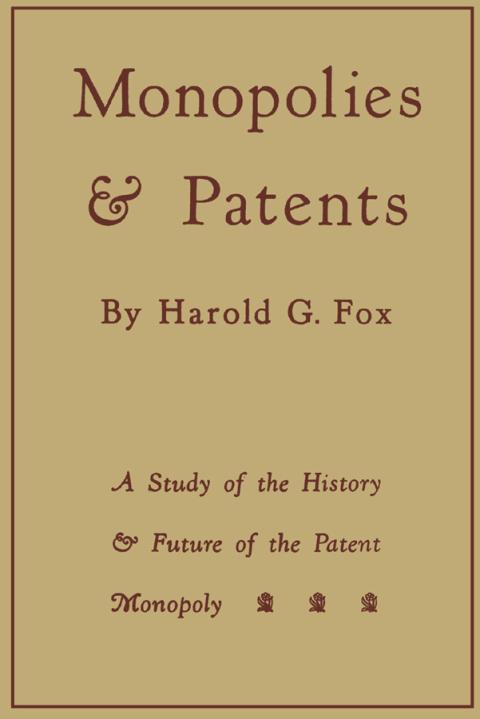 Cover image for book Monopolies and Patents