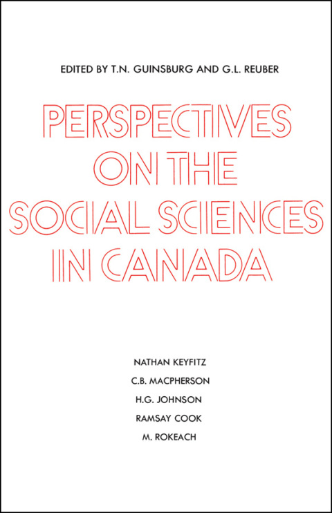 Cover image for book Perspectives on the Social Sciences in Canada