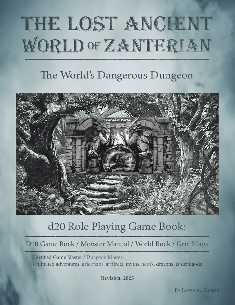 Cover image for book The Lost Ancient World of Zanterian - d20 Role Playing Game Book