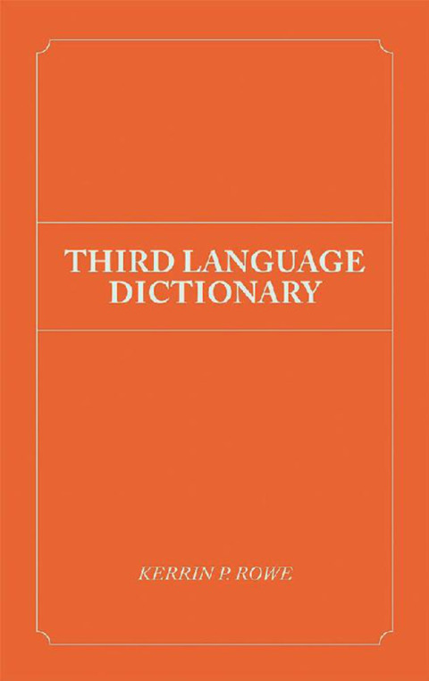 Cover image for book Third Language Dictionary