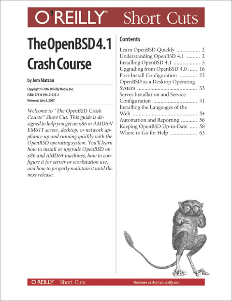 Cover image for book The OpenBSD 4.0 Crash Course
