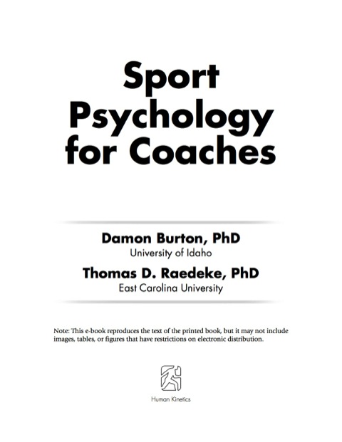 Cover image for book Sport Psychology for Coaches