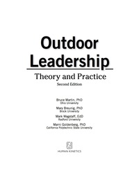 Titelbild: Outdoor Leadership 2nd edition 9781492514626