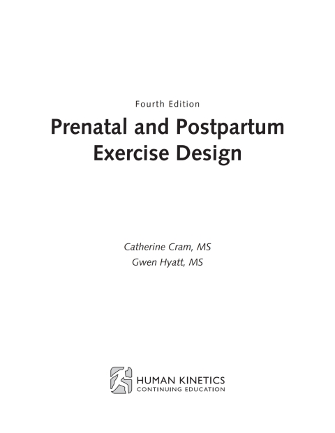 Cover image for book Prenatal and Postpartum Exercise Design Workbook