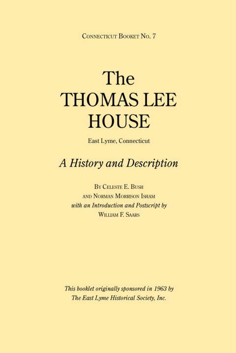 Cover image for book The Thomas Lee House