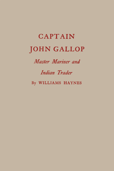 Cover image for book Captain John Gallop