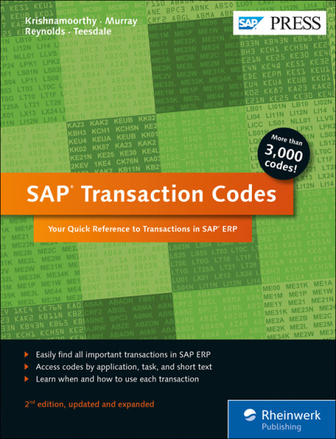 Cover image for book SAP Transaction Codes