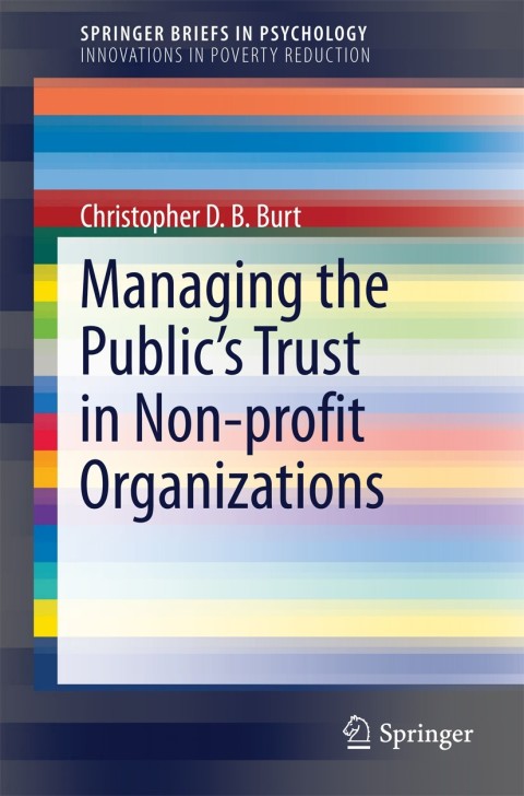 Cover image for book Managing the Public's Trust in Non-profit Organizations