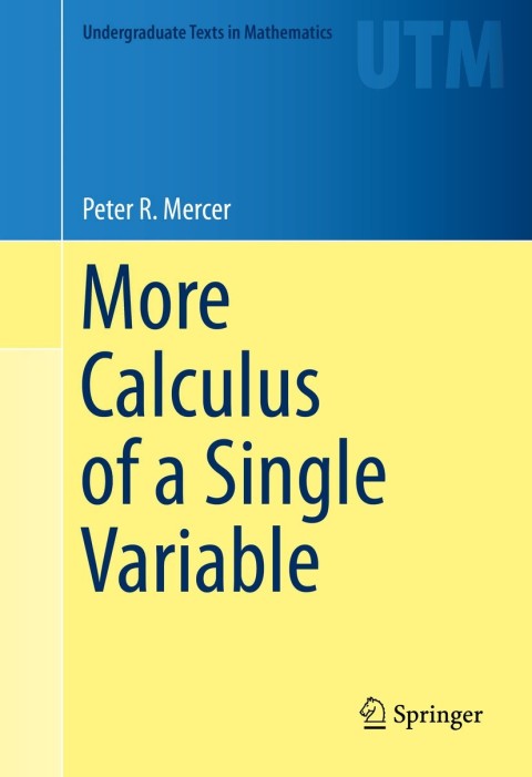 Cover image for book More Calculus of a Single Variable