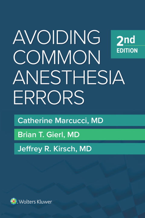 Cover image for book Avoiding Common Anesthesia Error