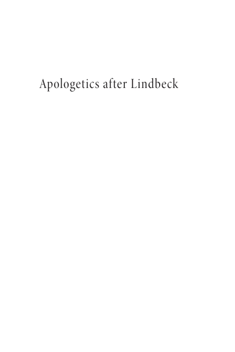 Cover image for book Apologetics after Lindbeck