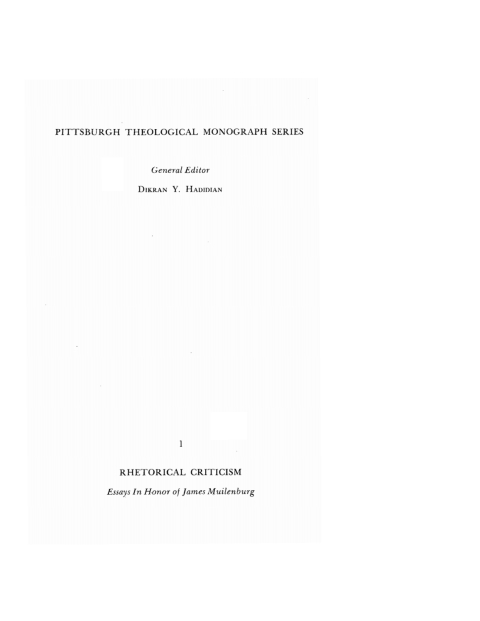 Cover image for book Rhetorical Criticism
