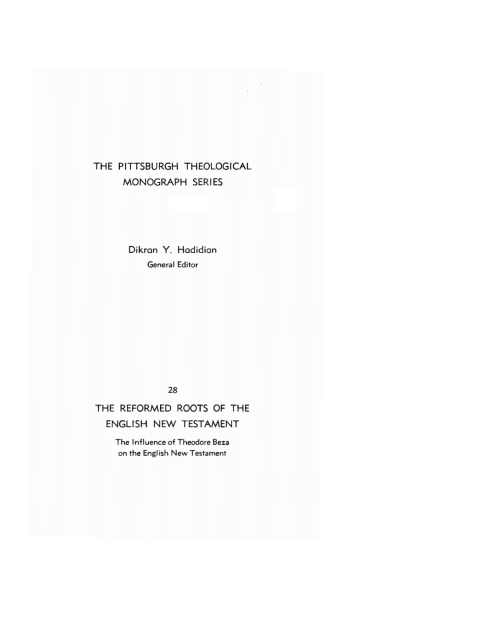 Cover image for book The Reformed Roots of the English New Testament